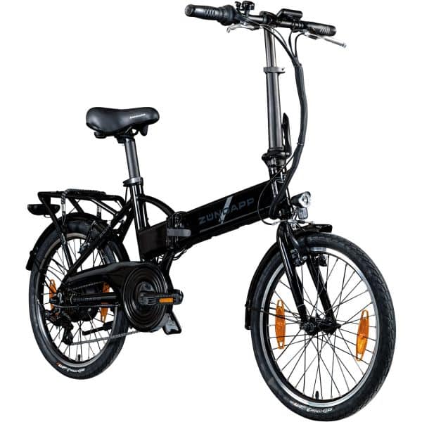 Zündapp Z101 Special Edition 20 Zoll E Bike Klapprad Klapp E-Bike E Faltrad Elektro Klappfahrrad Elektrofaltrad Pedelec StVZO 6 Gänge... schwarz/grau