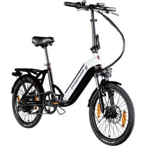 Zündapp ZT20R Ebike Klapprad für Erwachsene 145 - 180 cm Pedelec für Damen und Herren 20 Zoll mit 6 Gängen Elektro Bike Faltrad... schwarz/weiß
