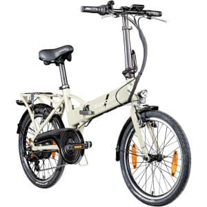 Zündapp Z101 Special Edition 20 Zoll E Bike Klapprad Klapp E-Bike E Faltrad Elektro Klappfahrrad Elektrofaltrad Pedelec StVZO 6 Gänge... beige