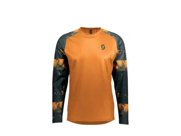 Scott Trail Storm L/SL Shirt | L | copper orange/tree green