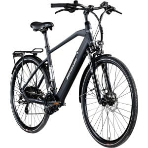 Zündapp Z810 E Bike Trekkingrad Herren ab 160 cm mit Nabenmotor Pedelec Trekking Fahrrad mit 24 Gang und Beleuchtung StVZO... schwarz