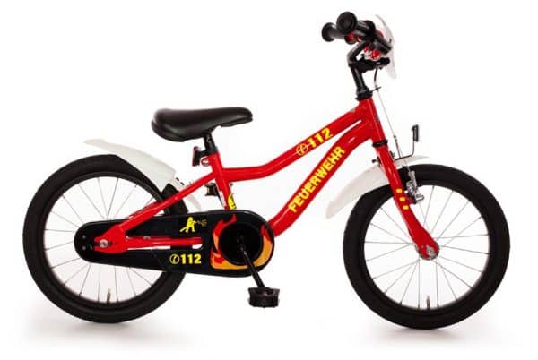 Bachtenkirch Feuerwehr 16"" Kinderfahrrad Rot Modell 2019