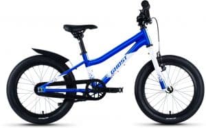 Ghost Powerkid 16 Kinderfahrrad Blau Modell 2022