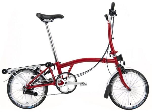 Brompton C-Line Explore mit Gepäckträger Klapprad Rot Modell 2022