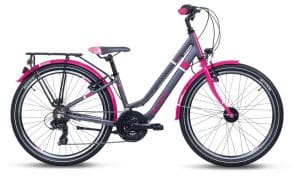 S'cool chiX twin 24-21S Kinderfahrrad Grau Modell 2022