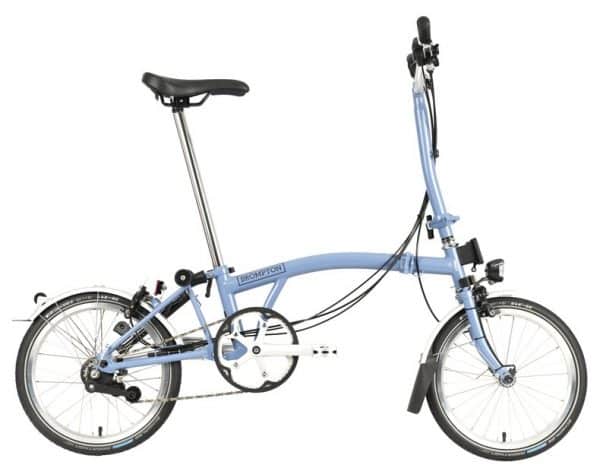 Brompton C-Line Utility mit Gepäckträger Klapprad Blau Modell 2022