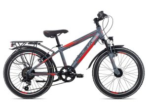 Ciclista Adventure 20 | 20 Zoll | grey black red | 29 cm Radgröße