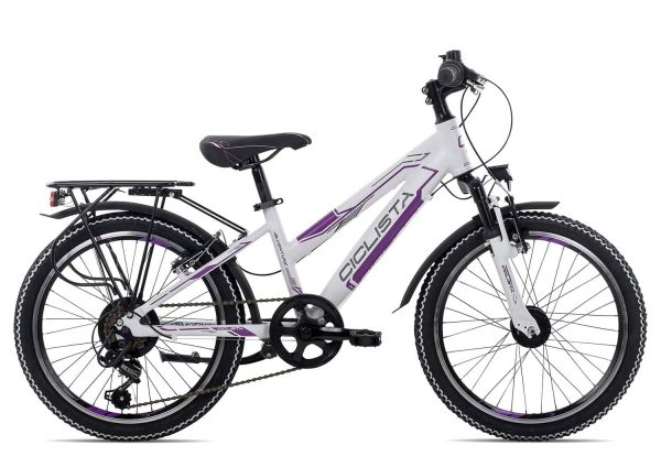 Ciclista Adventure 20 Trapez | 20 Zoll | white violet grey | 29 cm Radgröße