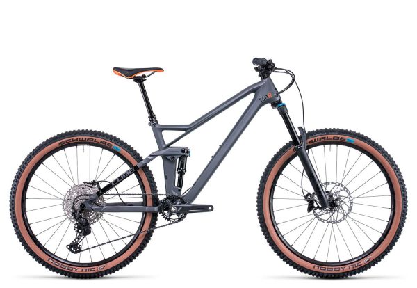 Cube Stereo 140 HPC Race 2022 | 27.5 Zoll | grey´n´orange | 14 Zoll Radgröße