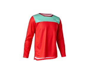 Fox Racing Defend Moth LS Jersey YTH | YXL | flo red