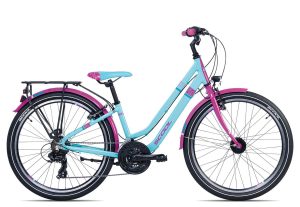 SCool chiX twin alloy 24-21 | 24 Zoll | turquoise/violet | 34 cm Radgröße