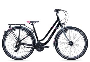 SCool chiX twin alloy 26-21 | 26 Zoll | black/pink | 38 cm Radgröße