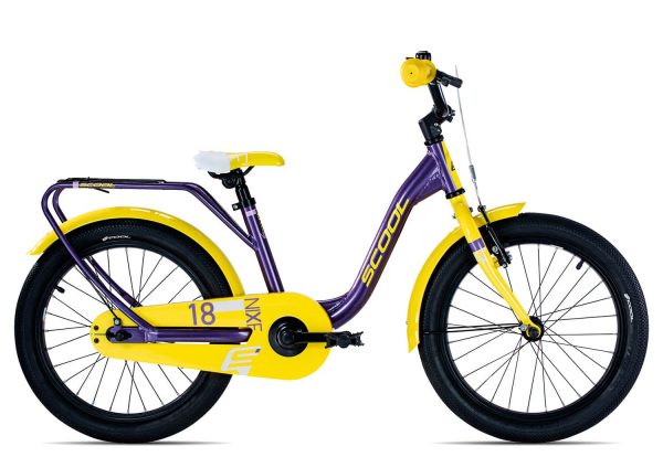 SCool niXe alloy 18-1 | 18 Zoll | purple metallic/yellow | 28 cm Radgröße