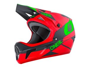 ONeal Sonus Deft Fullface Helm | 55-56 cm | red gray green
