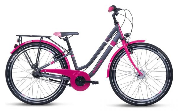 S'cool chiX twin 24 3-Gang Kinderfahrrad Grau Modell 2023