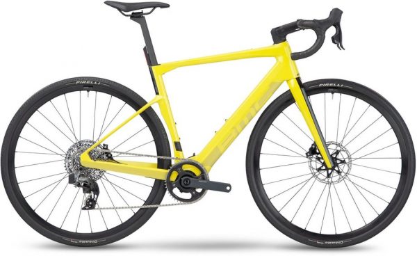 BMC Roadmachine 01 AMP X Two E-Bike Gelb Modell 2023