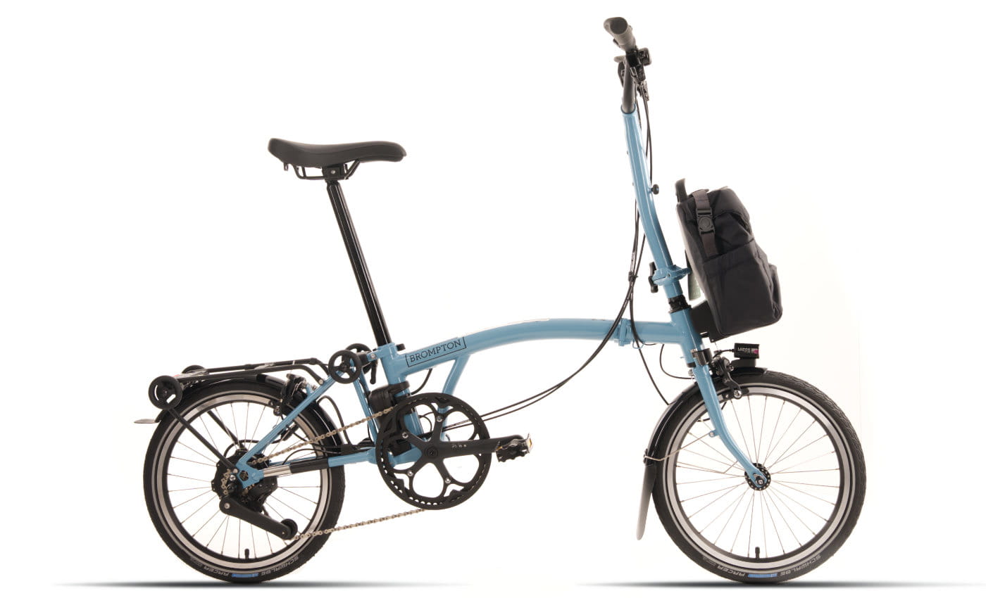 Brompton New C line Electric High - 16 Zoll 345Wh 4K Faltrad - Cloud Metallic